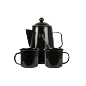 Emaljert Kaffesett