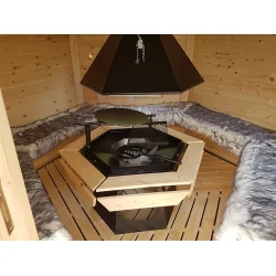 Komfort 7kvm. Med Grill, Pipe, Gulv, Benker