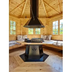 Lysthus C 10 kvm, 200 cm veggh�yde, med grill