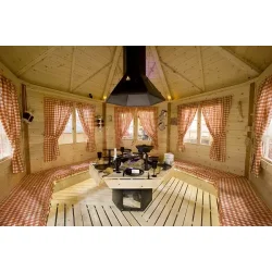 Lysthus C 10 kvm, 200 cm veggh�yde, med grill