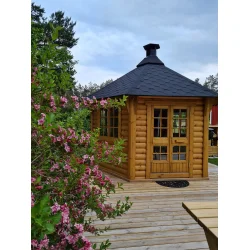 Lysthus C 10 kvm, 200 cm veggh�yde, med grill