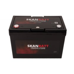 SKANBATT Premium Lithium - 12V 100Ah 100A BMS - 306x172x212mm - Bluetooth - Heat - 8 �rs garanti