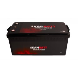 SKANBATT Premium Lithium - 12V 300Ah 200A BMS - 523x269x218mm - Bluetooth - Heat - 8 �rs garanti