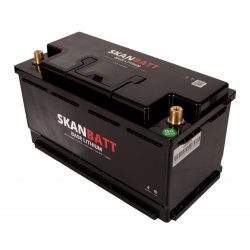 SKANBATT Base Lithium - 12V 100Ah 100A BMS - 355x175x190mm - Bluetooth - Heat - 3 �rs garanti