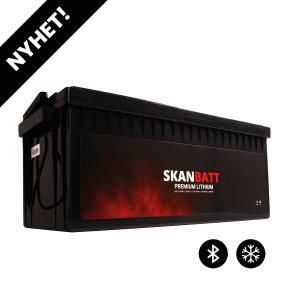 SKANBATT Premium Lithium - 12V 300Ah 200A BMS - 523x269x218mm - Bluetooth - Heat - 8 �rs garanti