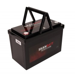 SKANBATT Premium Lithium - 12V 100Ah 100A BMS - 306x172x212mm - Bluetooth - Heat - 8 �rs garanti