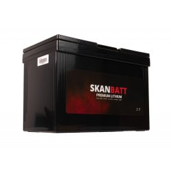 SKANBATT Premium Lithium - 12V 100Ah 100A BMS - 306x172x212mm - Bluetooth - Heat - 8 �rs garanti