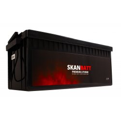 SKANBATT Premium Lithium - 12V 300Ah 200A BMS - 523x269x218mm - Bluetooth - Heat - 8 �rs garanti