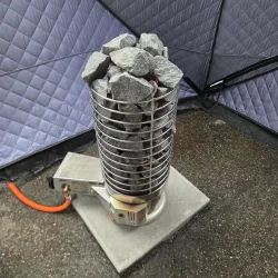 LAUVSET saunatelt med gassovn.