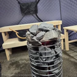 LAUVSET saunatelt med gassovn.