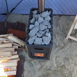 Lauvset saunatelt med ovn