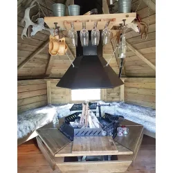 Grillstue Original 10 KVM. Med Grill, Pipe, Benker