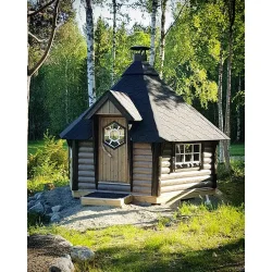 Grillstue Original 10 KVM. Med Grill, Pipe, Benker