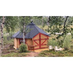 Gapahuk 15 kvm, med Grill, Benker, Pipe, (uten d�rer)