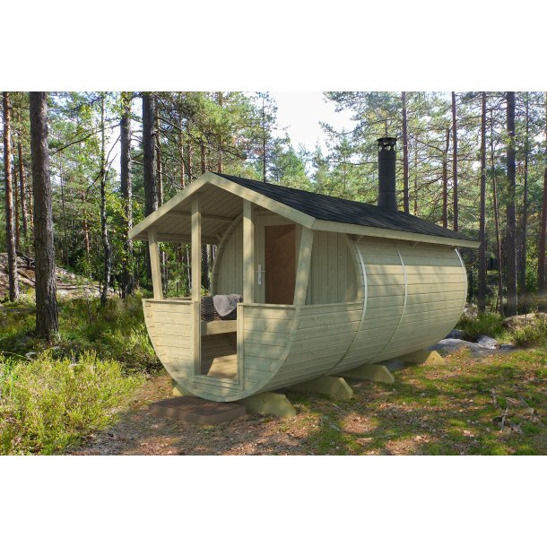 Badstu Lahti, 200 x 400 cm, 2 rom, inkl ovn