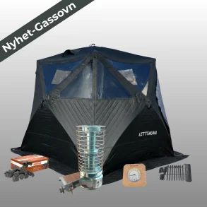 LAUVSET saunatelt med gassovn.