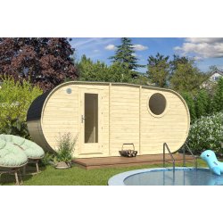 Badstu Oval Louisa, 500 x 235 cm, med ovn, inkl frakt*