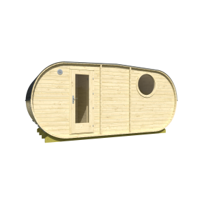 Badstu Oval Louisa, 500 x 235 cm, med ovn, inkl frakt*