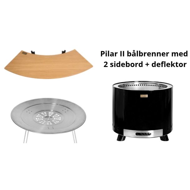 B�lbrenner Pilar II + 2 sidebord og Varme-deflektor