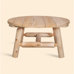 Log round side table, 90 cm diameter