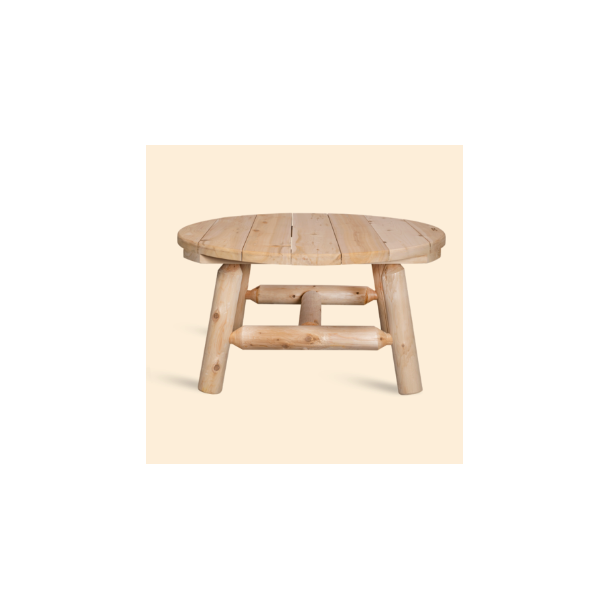 Log round side table, 90 cm diameter