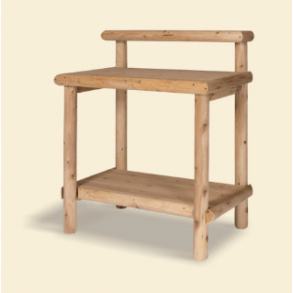 Log small outdoor kitchen