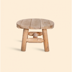 Log small round side table, 61 cm diameter