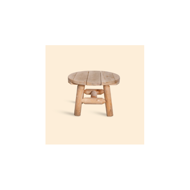 Log small round side table, 61 cm diameter