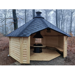 Gapahuk 15 kvm, med Grill, Benker, Pipe, (uten d�rer)