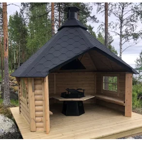 Gapahuk 10 kvm, med grill, pipe og benker