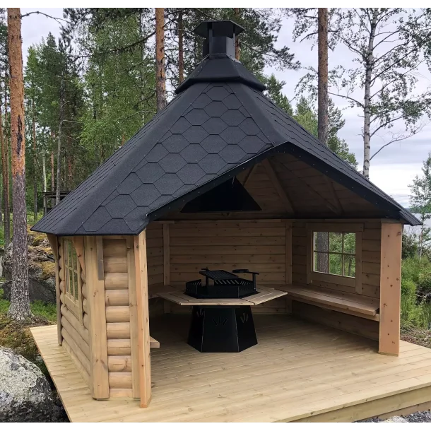 Gapahuk 10 kvm, med grill, pipe og benker