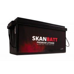 SKANBATT Premium Lithium - 12V 200Ah 200A BMS - 502x187x242mm - Bluetooth - Heat - 8 �rs garanti