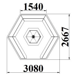 Komfort 7kvm. Med Grill, Pipe, Gulv, Benker