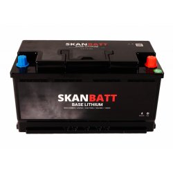 SKANBATT Base Lithium - 12V 100Ah 100A BMS - 355x175x190mm - Bluetooth - Heat - 3 �rs garanti