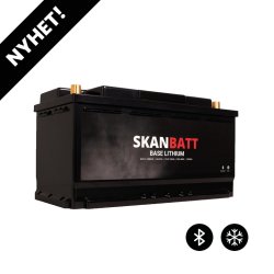 SKANBATT Base Lithium - 12V 100Ah 100A BMS - 355x175x190mm - Bluetooth - Heat - 3 �rs garanti