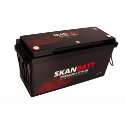 SKANBATT Premium Lithium - 12V 200Ah 200A BMS - 502x187x242mm - Bluetooth - Heat - 8 �rs garanti