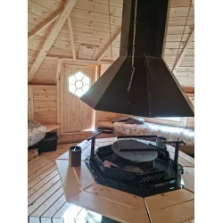 Original 17 Kvm. Med Grill, Pipe, Gulv, Benker. Levert Alta